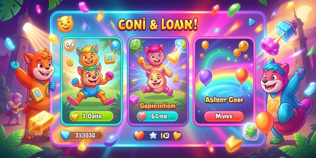 Tangkapan layar menunjukkan berbagai tema slot menarik.