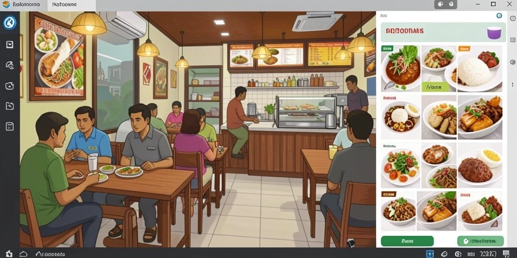 Screenshot saat karakter beraksi di dunia penuh warna.