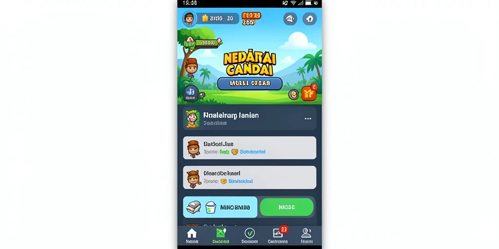 Tampilan utama aplikasi MYSLOT188 dengan grafis menawan.